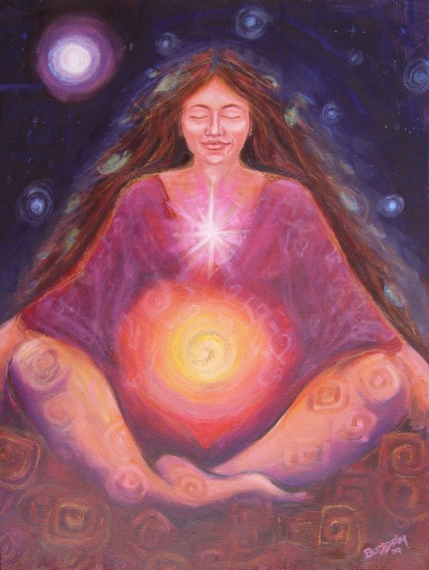 Goddess Painting, Goddess Energy Painting by Beth Budesheim